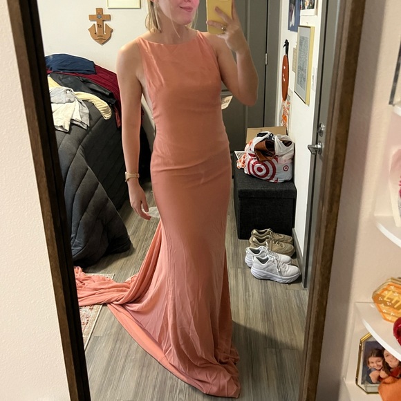 Blush Open Back Gown - Picture 2 of 4